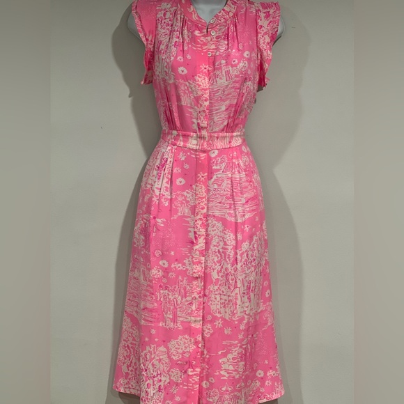 NWT Lilly Pulitzer Palm Beach Silk Midi Dress - Picture 10 of 16